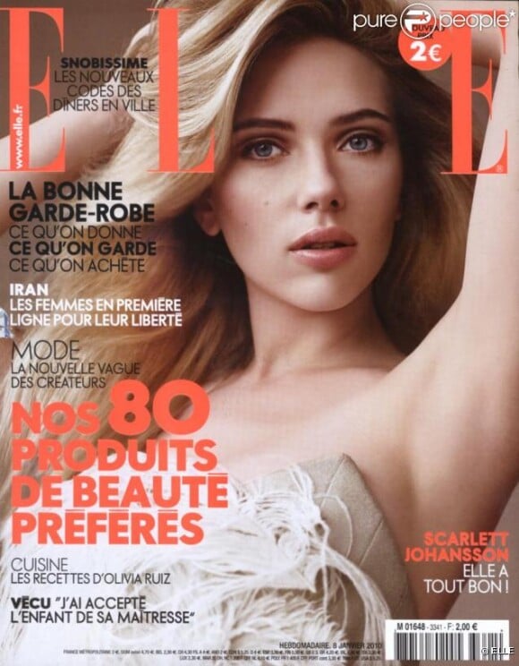 Scarlett Johansson en couverture du magazine ELLE France