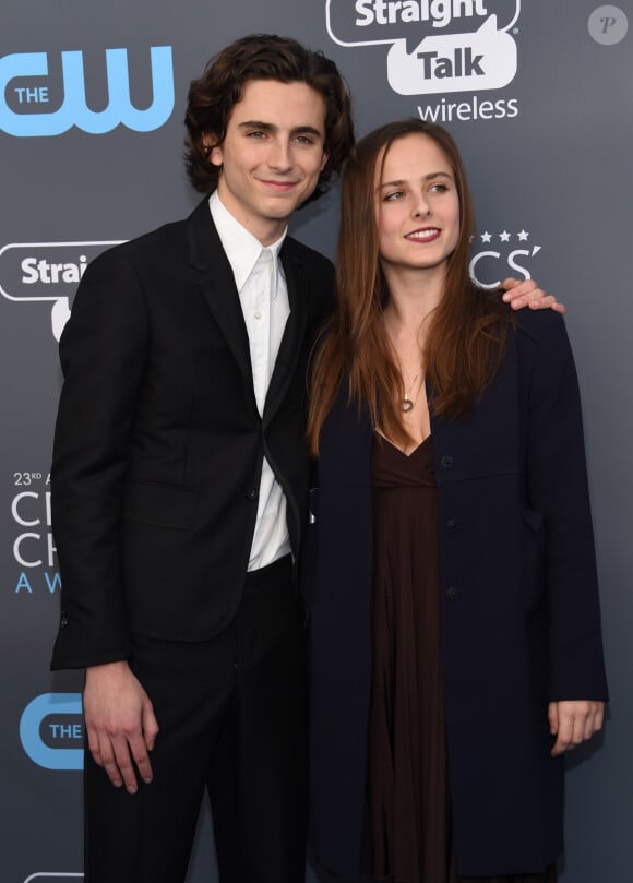 Timothee Chalamet et sa soeur Pauline lors des "23ème Critics Choice Awards" au Barker Hangar à Los Angeles, le 11 janvier 2018. © Chris Delmas/Bestimage 