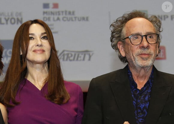 Monica Bellucci et Tim Burton - Tim Burton a reçu le prix Lumière 2022 lors de la 14ème Edition du festival du cinéma Lumière Film Festival à Lyon. Le 21 octobre 2022 © Pascal Fayolle / Bestimage