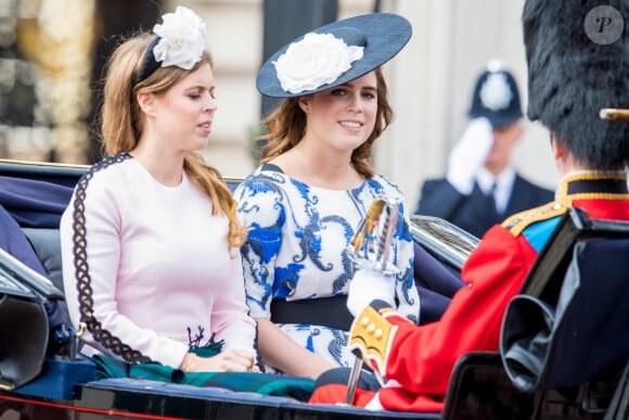 La nouvelle a été confirmée par la famille royale sur les réseaux sociaux
La princesse Eugenie d'York, la princesse Beatrice d'York - La parade Trooping the Colour 2019, célébrant le 93ème anniversaire de la reine Elisabeth II, au palais de Buckingham, Londres, le 8 juin 2019. 