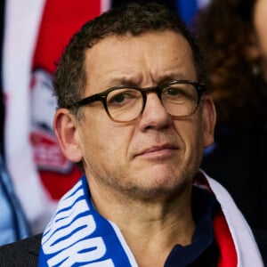 Dany Boon en tribune lors du match de football en ligue des champions (Champions League) au stade Décathlon Aréna Stade Pierre Mauroy : Lille l'emporte 1 - 0 face au Real Madrid le 2 octobre 2024.