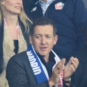 Dany Boon en tribune lors du match de football en ligue des champions (Champions League) au stade Décathlon Aréna Stade Pierre Mauroy : Lille l'emporte 1 - 0 face au Real Madrid le 2 octobre 2024.