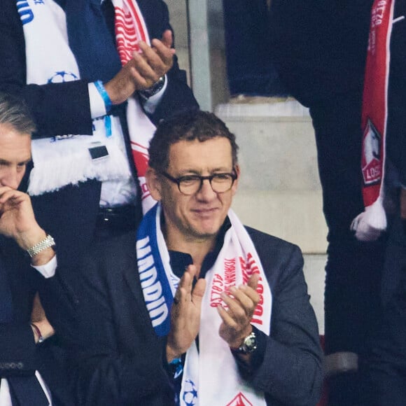 Dany Boon en tribune lors du match de football en ligue des champions (Champions League) au stade Décathlon Aréna Stade Pierre Mauroy : Lille l'emporte 1 - 0 face au Real Madrid le 2 octobre 2024.