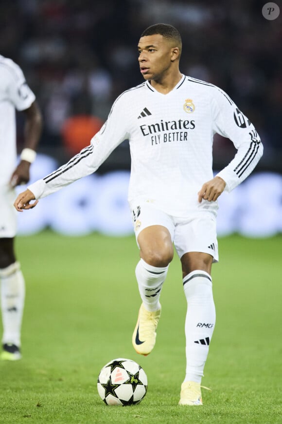 Kylian Mbappé - Match de football en ligue des champions (Champions League) au stade Décathlon Aréna Stade Pierre Mauroy : Lille l'emporte 1 - 0 face au Real Madrid le 2 octobre 2024. © Cyril Moreau / Bestimage