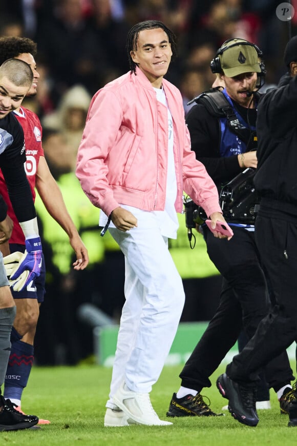 Ethan Mbappé - Match de football en ligue des champions (Champions League) au stade Décathlon Aréna Stade Pierre Mauroy : Lille l'emporte 1 - 0 face au Real Madrid le 2 octobre 2024. © Cyril Moreau / Bestimage