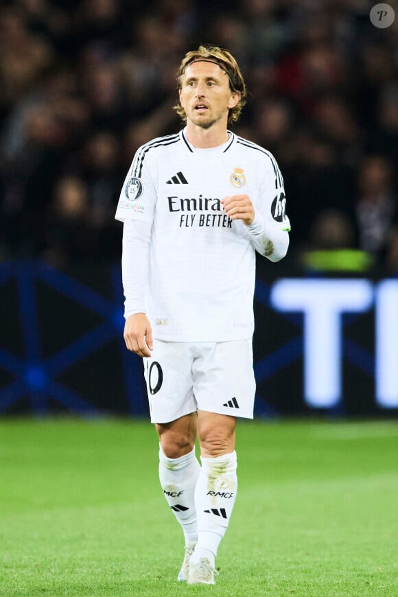 Luka Modrić - Match de football en ligue des champions (Champions League) au stade Décathlon Aréna Stade Pierre Mauroy : Lille l'emporte 1 - 0 face au Real Madrid le 2 octobre 2024. © Cyril Moreau / Bestimage