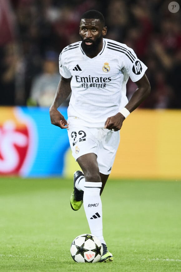 Antonio Rüdiger - Match de football en ligue des champions (Champions League) au stade Décathlon Aréna Stade Pierre Mauroy : Lille l'emporte 1 - 0 face au Real Madrid le 2 octobre 2024. © Cyril Moreau / Bestimage