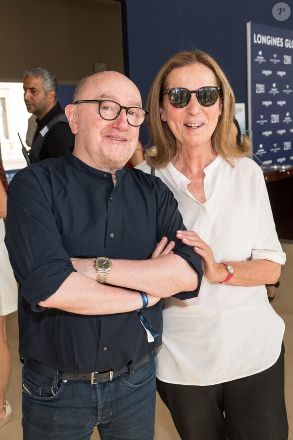 Exclusif - Michel Blanc, Françoise Rochefort - Tente VIP - Longines Paris Eiffel Jumping au Champ de Mars à Paris, le 6 juillet 2019. © Luc Castel/Bestimage