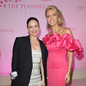 Lucie Bernardoni et Sylvie Tellier - Photocall du 5ème gala de charité de l'association "Les Bonnes Fées" à l'occasion de la campagne mondiale "Octobre Rose" à l'hôtel Peninsula, Paris le 3 octobre 2024. A l'occasion de la campagne mondiale "Octobre Rose", l'hôtel Peninsula Paris lance son programme caritatif "Peninsula in Pink", dont les bénéfices seront reversés à l'association "Les Bonnes Fées". © Coadic Guirec/Bestimage