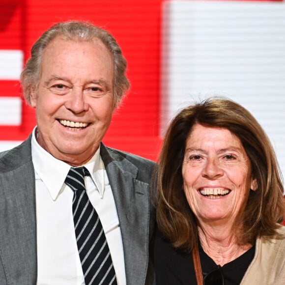 Exclusif - Michel Leeb et sa femme Beatrice Leeb - Enregistrement de l'émission "Vivement Dimanche" au Studio Gabriel à Paris, présentée par M.Drucker et diffusée le 5 octobre sur France 3 © Guillaume Gaffiot / Bestimage 