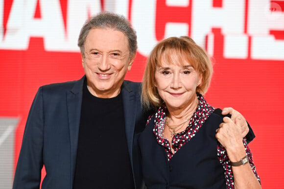 Exclusif - Michel Drucker et Marie-Anne Chazel - Enregistrement de l'émission "Vivement Dimanche" au Studio Gabriel à Paris, présentée par M.Drucker et diffusée le 5 octobre sur France 3 © Guillaume Gaffiot / Bestimage 