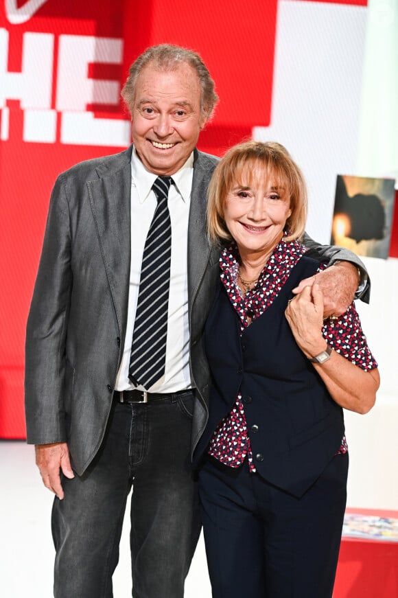 Exclusif - Michel Leeb et Marie-Anne Chazel - Enregistrement de l'émission "Vivement Dimanche" au Studio Gabriel à Paris, présentée par M.Drucker et diffusée le 5 octobre sur France 3 © Guillaume Gaffiot / Bestimage 