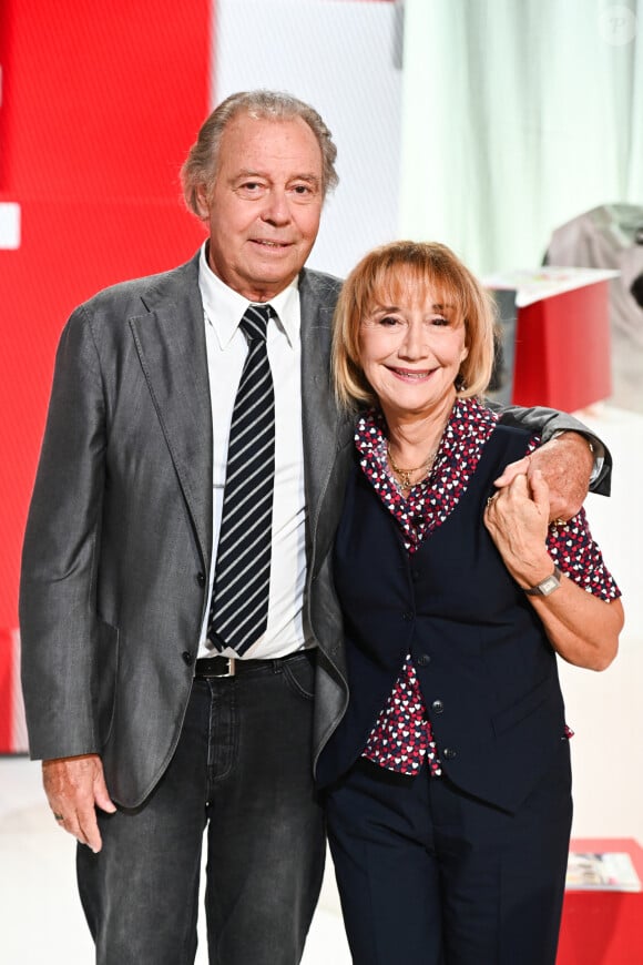 Exclusif - Michel Leeb et Marie-Anne Chazel - Enregistrement de l'émission "Vivement Dimanche" au Studio Gabriel à Paris, présentée par M.Drucker et diffusée le 5 octobre sur France 3 © Guillaume Gaffiot / Bestimage 