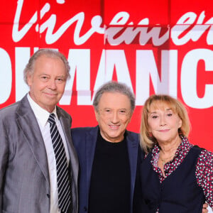 Exclusif - Michel Leeb, Michel Drucker et Marie-Anne Chazel - Enregistrement de l'émission "Vivement Dimanche" au Studio Gabriel à Paris, présentée par M.Drucker et diffusée le 5 octobre sur France 3 © Guillaume Gaffiot / Bestimage 