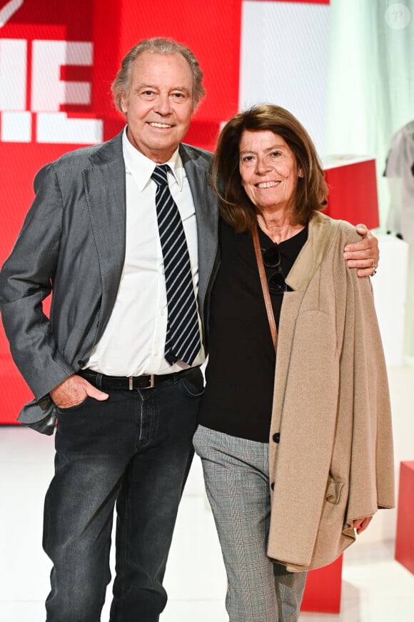 Exclusif - Michel Leeb et sa femme Beatrice Leeb - Enregistrement de l'émission "Vivement Dimanche" au Studio Gabriel à Paris, présentée par M.Drucker et diffusée le 5 octobre sur France 3 © Guillaume Gaffiot / Bestimage 