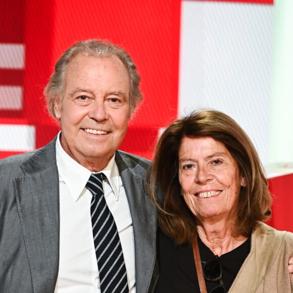 Exclusif - Michel Leeb et sa femme Beatrice Leeb - Enregistrement de l'émission "Vivement Dimanche" au Studio Gabriel à Paris, présentée par M.Drucker et diffusée le 5 octobre sur France 3 © Guillaume Gaffiot / Bestimage 