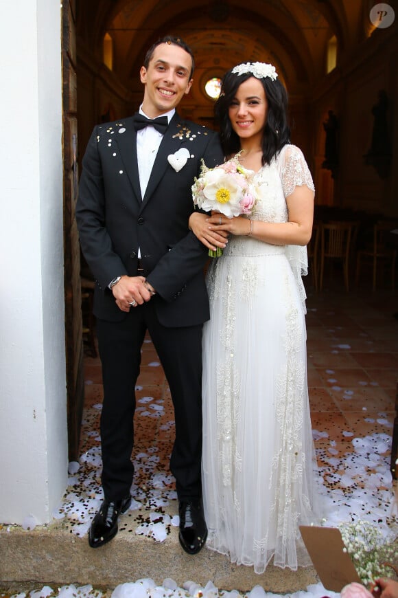 Exclusif - Mariage religieux en l'église de Villanova d' Alizée et Grégoire Lyonnet - Villanova le 18 juin 2016 © Olivier Huitel - Olivier Sanchez / Bestimage - Crystal