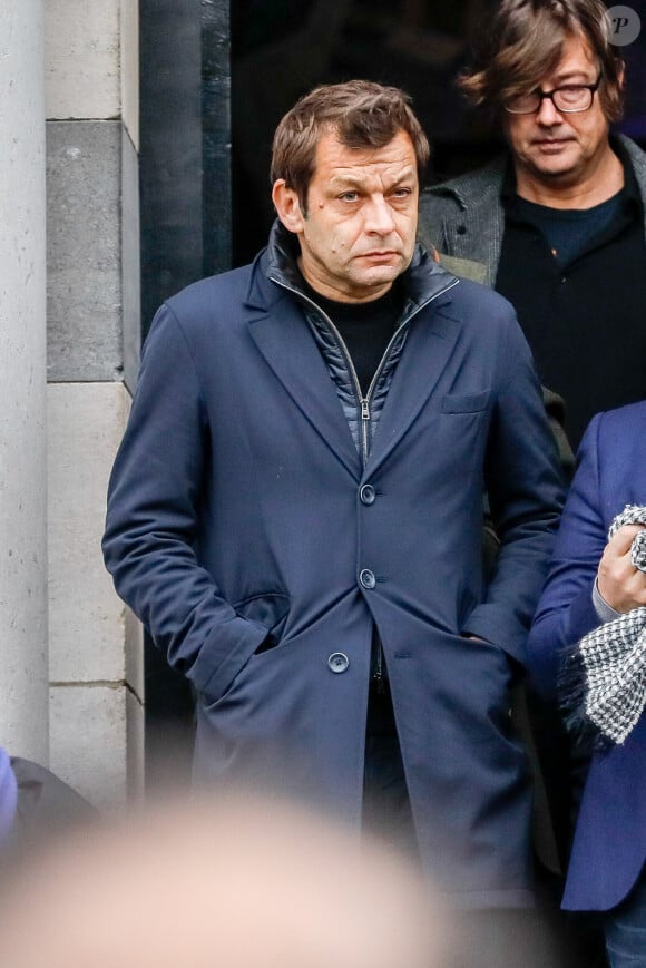 Laurent Mariotte - Obsèques de Sébastien Demorand à la Coupole du crématorium du cimetière du Père-Lachaise à Paris, France, le 31 janvier 2020. 