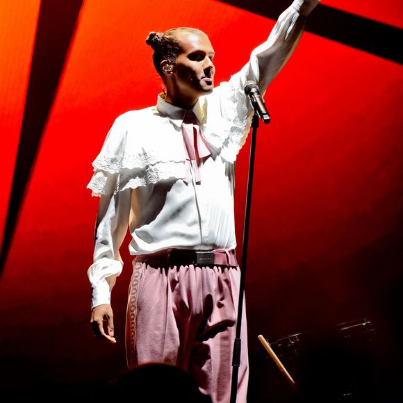 Concert de Stromae au festival Rock en Seine dans le parc de Saint Cloud le 28 août 2022.