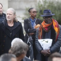 Lilian Thuram et Emmanuel Petit le visage grave pour le dernier au revoir à un célèbre journaliste de L'Équipe