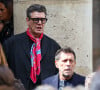 Marc Lavoine, Pascal Duchène - Sorties des obsèques du prince Jean-Stanislas Poniatowski en l'Eglise polonaise à Paris, France, le 29 avril 2024. © Jacovides-Moreau/Bestimage