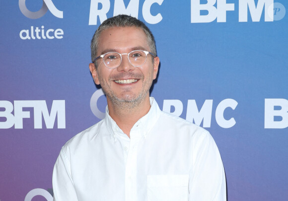Julien Mielcarek lors de la conférence de presse de rentrée BFM TV. - RMC du groupe Altice France à Paris, France, le 31 août 2023. © Coadic Guirec/Bestimage 