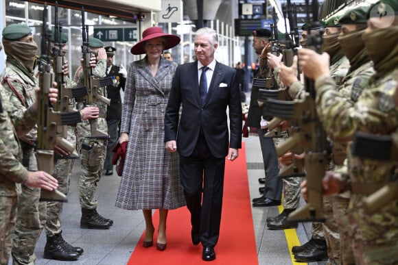 Le roi Philippe de Belgique et la reine Mathilde sont en France pour trois jours de visite
 
Le roi Philippe de Belgique et la reine Mathilde arrivent en train à la gare du Nord pour une visite d'état de trois jours en France. Le 14 octobre 2024. © Didier Lebrun / Pool Photonews / Bestimage