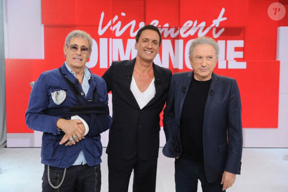 Exclusif - Gérard Lanvin, Dany Brillant et Michel Drucker - Enregistrement de l'émission Vivement dimanche, présentée par M.Drucker et diffusée sur France 3. © Guillaume Gaffiot / Bestimage