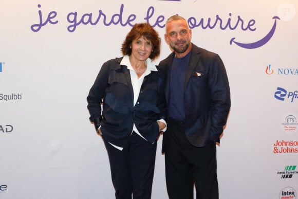 Stéphanie Fugain (pdte de l'association), Philippe Bas - Avant-première du clip "Je garde le sourire" réalisé pour l'Association Laurette Fugain dans le cadre de sa nouvelle campagne de sensibilisation au cinéma Mac Mahon à Paris le 15 octobre 2024. Ce clip met en scène les mots de C. Lellouche, interprétés par des enfants hospitalisés entourés d'une quinzaine de personnalités. © Christophe Clovis / Bestimage