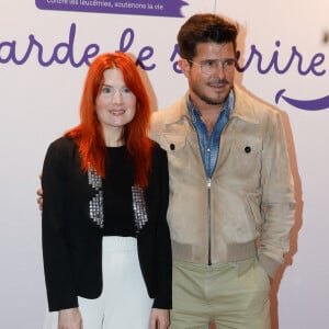 Adeline Toniutti, Vincent Niclo - Avant-première du clip "Je garde le sourire" réalisé pour l'Association Laurette Fugain dans le cadre de sa nouvelle campagne de sensibilisation au cinéma Mac Mahon à Paris le 15 octobre 2024. Ce clip met en scène les mots de C. Lellouche, interprétés par des enfants hospitalisés entourés d'une quinzaine de personnalités. © Christophe Clovis / Bestimage