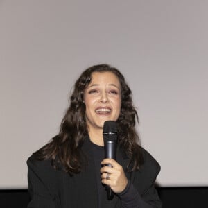 Exclusif - Camille Lellouche et son agent Faycal Yahia Berrouiguet (co-auteur de la chanson du clip) - Lancement du clip de l'Association Laurette Fugain au cinéma Mac Mahon à Paris, FRance, le 15 octobre 2024. Film "Je garde le sourire" réalisé par P.Noguéras. © Manuelle Toussaint via Bestimage