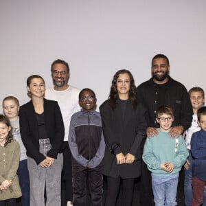 Exclusif - Camille Lellouche et son agent Faycal Yahia Berrouiguet (co-auteur de la chanson du clip) - Lancement du clip de l'Association Laurette Fugain au cinéma Mac Mahon à Paris, FRance, le 15 octobre 2024. Film "Je garde le sourire" réalisé par P.Noguéras. © Manuelle Toussaint via Bestimage