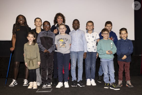 Exclusif - Stéphanie Fugain. - Lancement du clip de l'Association Laurette Fugain au cinéma Mac Mahon à Paris, FRance, le 15 octobre 2024. Film "Je garde le sourire" réalisé par P.Noguéras. © Manuelle Toussaint via Bestimage