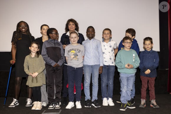 Exclusif - Stéphanie Fugain. - Lancement du clip de l'Association Laurette Fugain au cinéma Mac Mahon à Paris, FRance, le 15 octobre 2024. Film "Je garde le sourire" réalisé par P.Noguéras. © Manuelle Toussaint via Bestimage