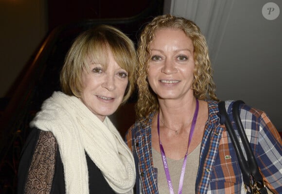 Alice Dona, sa fille Raphaelle Ricci - Mimie Mathy a recu les insignes de Chevalier dans l'Ordre National du Merite des mains de Jean-Claude Camus a l'issue de son spectacle "Je re-papote avec vous" au theatre de la Porte Saint-Martin a Paris. Le 13 decembre 2013