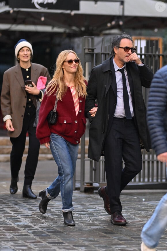 Vanessa Paradis et Samuel Benchetrit arrivent à la Masterclass durant le Festival Lumière à Lyon, le 13 octobre 2024. Photo de Julien Reynaud/APS-Medias/ABACAPRESS.COM