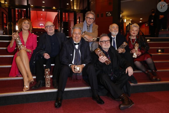 Marie Anne Chazel, Michel Blanc, Christian Clavier, Thierry Lhermitte, Gérard Jugnot, Josiane Balasko, Bruno Moynot lors de la pressroom (press room) remise des prix lors de la 46ème cérémonie des César à l'Olympia à Paris le 12 mars 2021 © Thomas Samson / Pool / Bestimage 