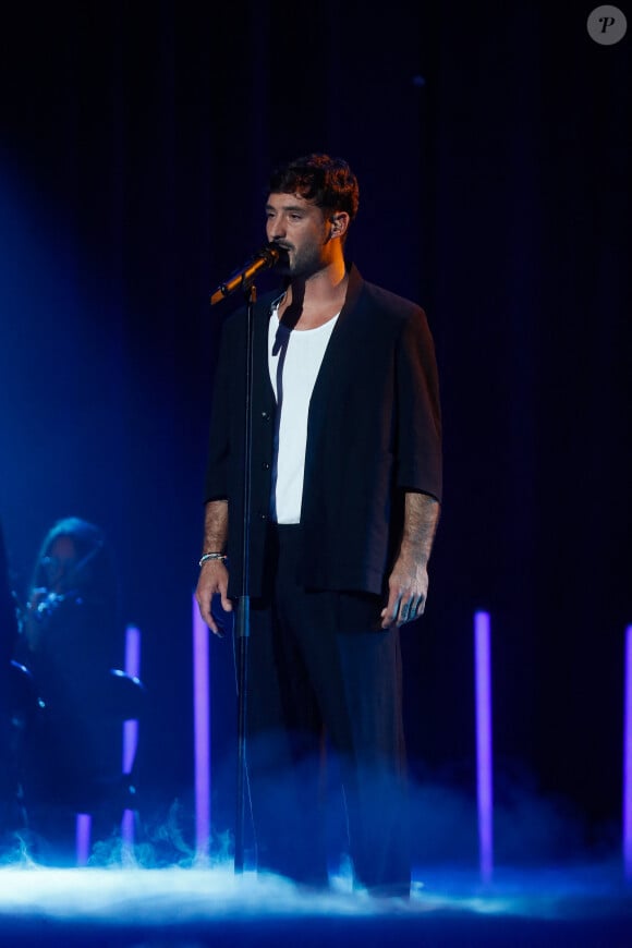 Exclusif - Jérémy Frérot - Enregistrement de l'émission "Eternel Aznavour, le concert événement", diffusée le 18 octobre sur France 3 © Christophe Clovis-Cyril Moreau / Bestimage