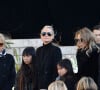 Brigitte Macron, Laeticia Hallyday et ses filles Joy et Jade, Laura Smet, David Hallyday - Arrivées des personnalités en l'église de La Madeleine pour les obsèques de Johnny Hallyday à Paris le 8 decembre 2017. © Veeren/Bestimage 