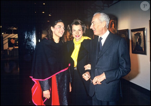 André Bettencourt, Liliane Bettencourt et leur fille Françoise Bettencourt Meyers.