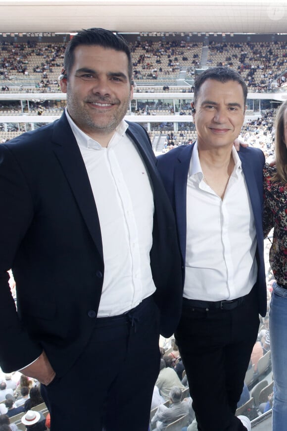 Exclusif - Matthieu Lartot et Laurent Luyat - Plateau de France Télévision lors des Internationaux de France de Tennis de Roland Garros 2024 - Jour 1 à Paris le 26 Mai 2024. © Bertrand Rindoff / Bestimage