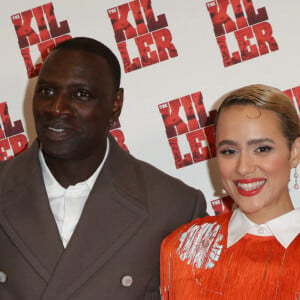 Nathalie Emmanuel, la tueuse du film de John Woo avait, elle aussi, fait le déplacement. 
Eric Cantona, Omar Sy, Nathalie Emmanuel et Tchéky Karyo - Avant-première du film "The Killer" au cinéma Pathé Palace à Paris © Coadic Guirec / Olivier Borde / Bestimage