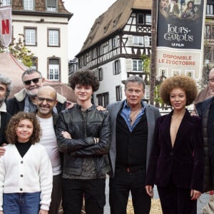 Philippe des Pallières, François Uzan, Hervé Marly, Alize Caugnies, Jean Reno, Franck Dubosc, Lisa Do Couto Teixeira, Raphaël Romand - Netflix a choisi la capitale alsacienne pour lancement du film ''Loups-garous'' à Strasbourg, France, le 19 octobre 2024. Elyxandro Cegarra/Panoramic/Bestimage