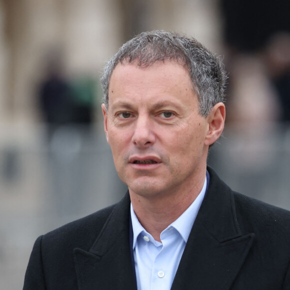 Marc-Olivier Fogiel - Hommage national à Robert Badinter devant le ministère de la Justice sur la place Vendôme à Paris le 14 février 2024. © Dominique Jacovides/Bestimage 