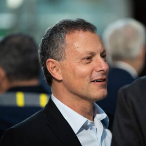 Marc-Olivier Fogiel, directeur général de BFMTV lors de la cérémonie d'hommage au regretté journaliste français J.-P.Elkabbach au siège de France Televisions à Paris, France, le 9 octobre 2023. © Jeanne Accorsini/Pool/Bestimage 