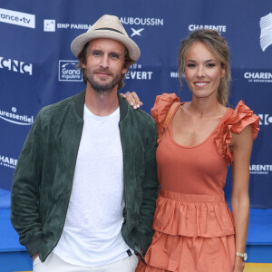 Philippe Lacheau et Elodie Fontan - Arrivées sur le tapis bleu de la 16ème édition du festival du film francophone de Angoulême le 26 août 2023. © Coadic Guirec / Bestimage 