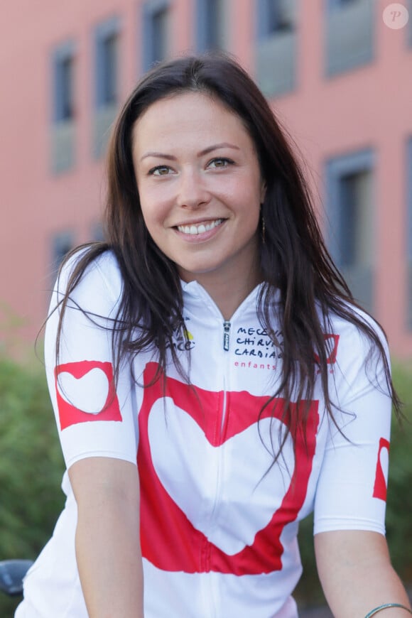 Exclusif - Dounia Coesens - Portraits des personnalités participant à l'étape du coeur de l'association "Mécénat Chirurgie Cardiaque" (MCC) à l'Hôtel Ibis Centre lors du tour de France, St Etienne, France, le 14 juillet 2022. © Christophe Clovis / Bestimage