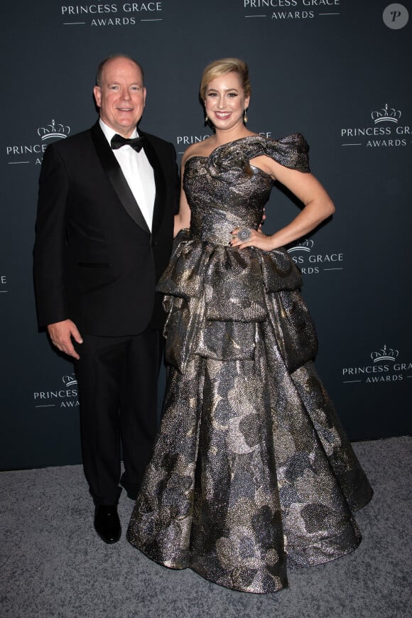 Le Prince Albert II de Monaco, Jazmin Grace Grimaldi au gala du 40e anniversaire des Princess Grace Awards à l'hôtel Pierre à New York City, NY, USA. Photo par Janet mayer/INSTARimages/ABACAPRESS.COM