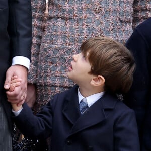 Dimitri Rassam, Charlotte Casiraghi et leur fils Balthazar Rassam - La famille princière de Monaco dans la cour du palais lors de la Fête Nationale de la principauté de Monaco le 19 novembre 2022. © Dominique Jacovides / Bruno Bebert / Bestimage 