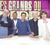 C'est déjà l'heure des "Grands du rire" !
Exclusif - Bernard Mabille, Bernard Montiel, Vincent Perrot, Philippe Chevallier, Karen Cheryl - Enregistrement de l'émission "Les grands du rire", présentée par K.Chéryl et B.Montiel sur C8 © Jack Tribeca / Bestimage 